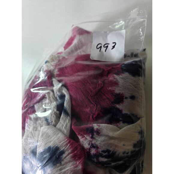 METROWEAR Red Blue White Tye Dye NEW Hippie Boho Festival Maxi Skirt SZ L - Picture 12 of 12